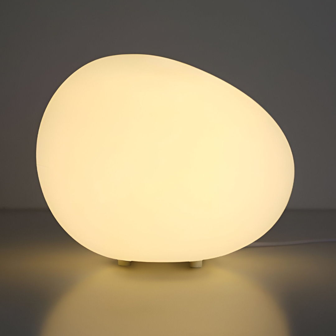 Modern Table Lamp – Stone-Shaped LED Bedside Lamp for Bedroom