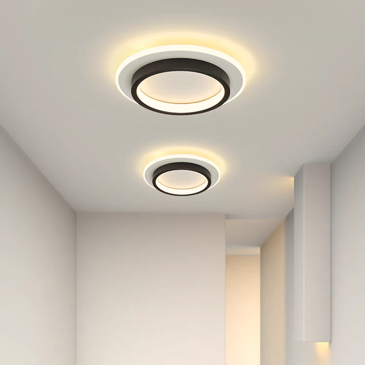 Modern LED Flush Mount Ceiling Light Fixture – Round Halo Ceiling Light