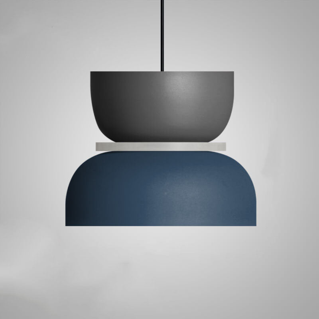 Modern Pendant Light Fixture – Dual-Tone Dome Hanging Ceiling Light
