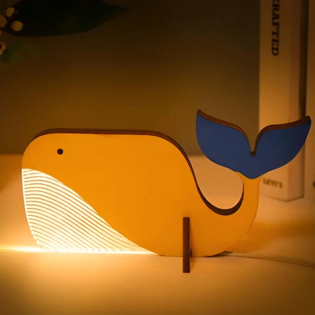 Wooden Animal Table Lamp – LED Desk Lamp & Night Light for Bedroom