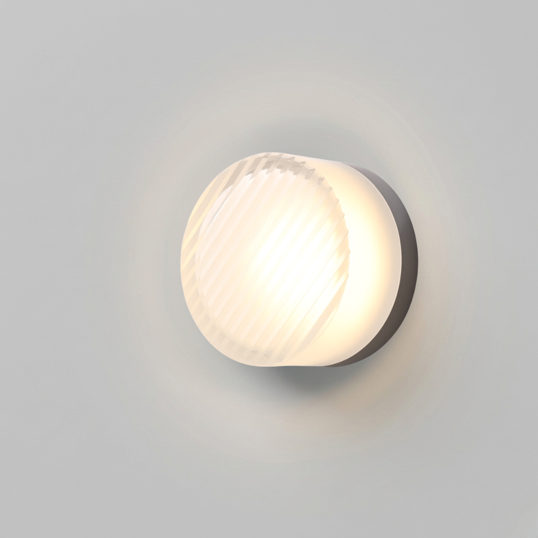 Glass Wall Sconce Light Fixture – Modern Round LED Wall Light