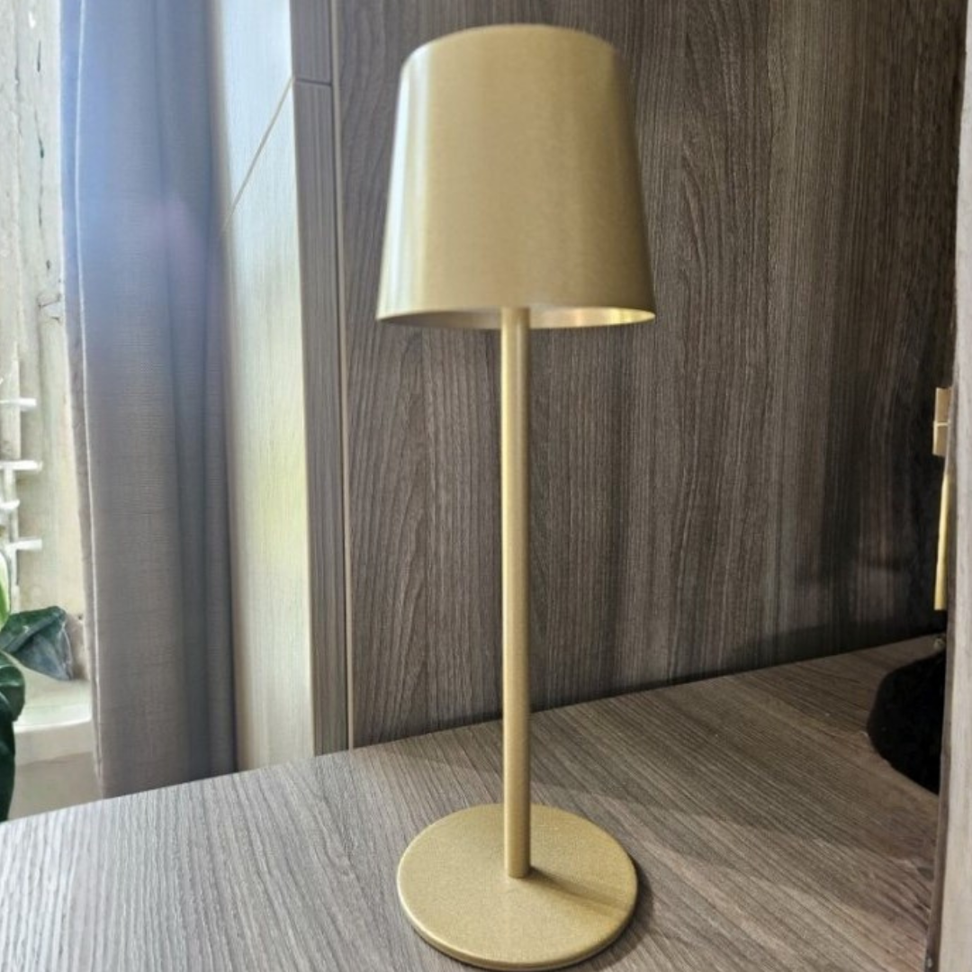 Gold Metal Table Lamp – Modern Accent Desk Lamp