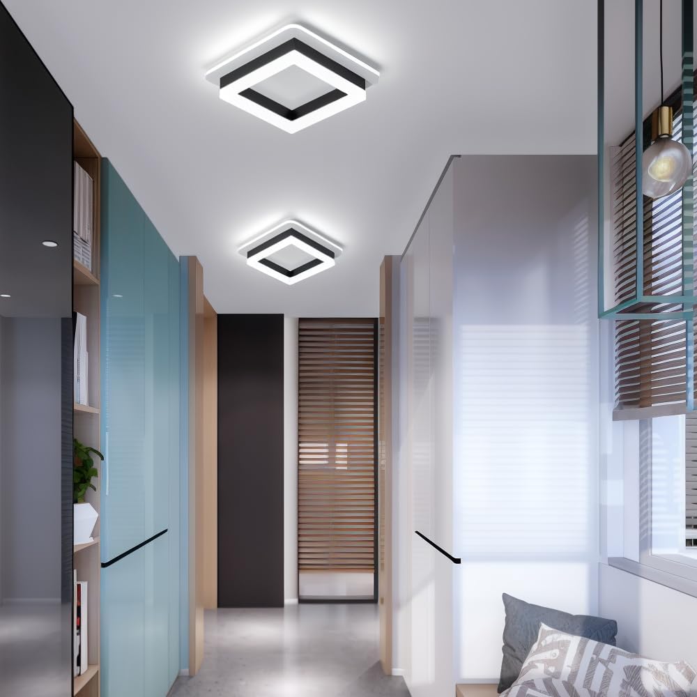 LED Flush Mount Ceiling Light Fixture – Modern Square Ceiling Light