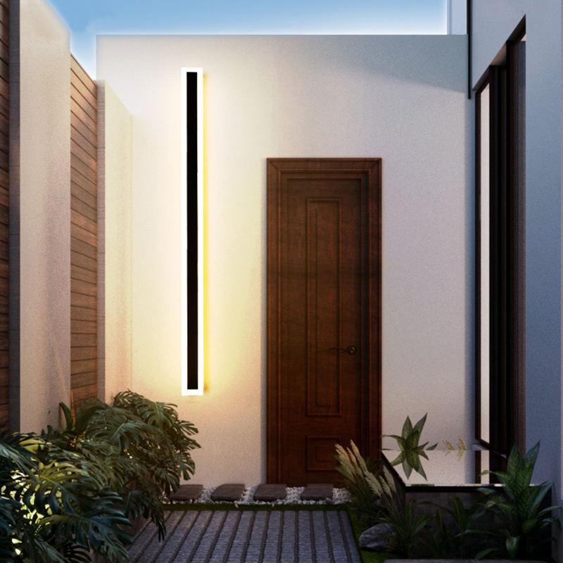 Outdoor Wall Light Fixture – Modern Waterproof Linear LED Wall Sconce