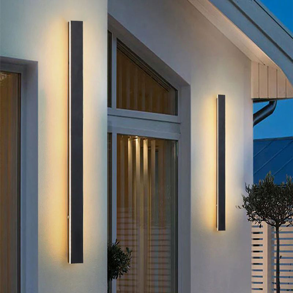 LED Outdoor Wall Light Fixture – Modern Waterproof Linear Exterior Wall Light