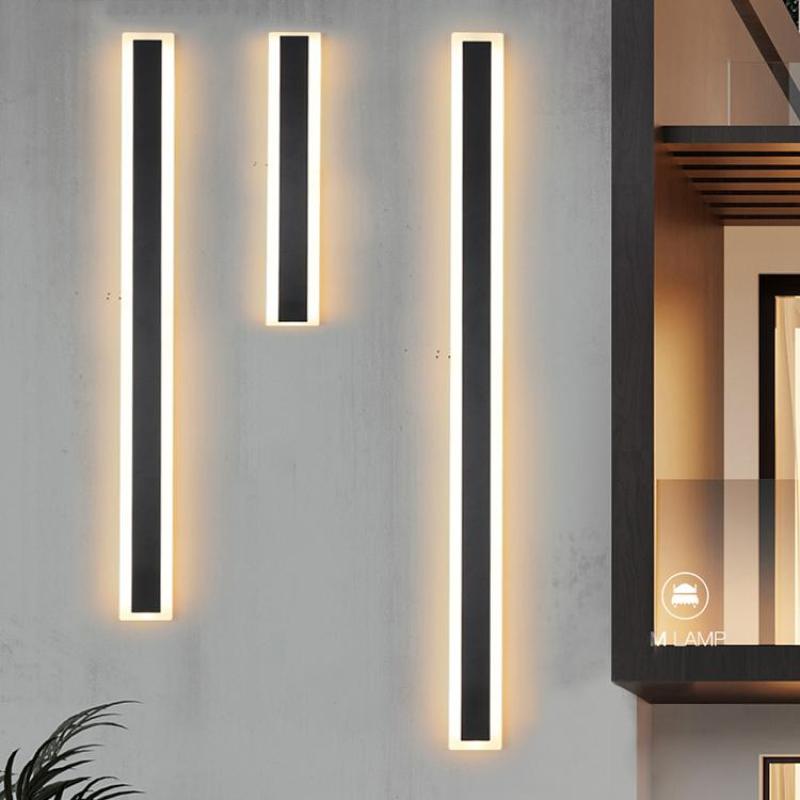 Outdoor Wall Light Fixture – Modern Waterproof Linear LED Wall Sconce