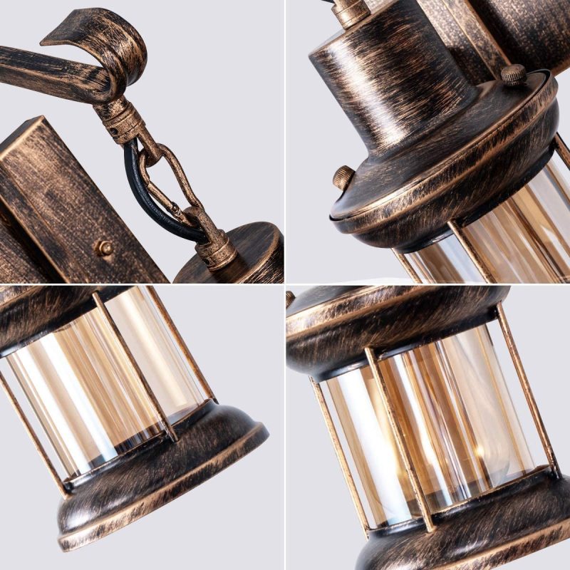 Industrial Wall Sconce Lighting Fixture – Vintage Farmhouse Rustic Wall Light