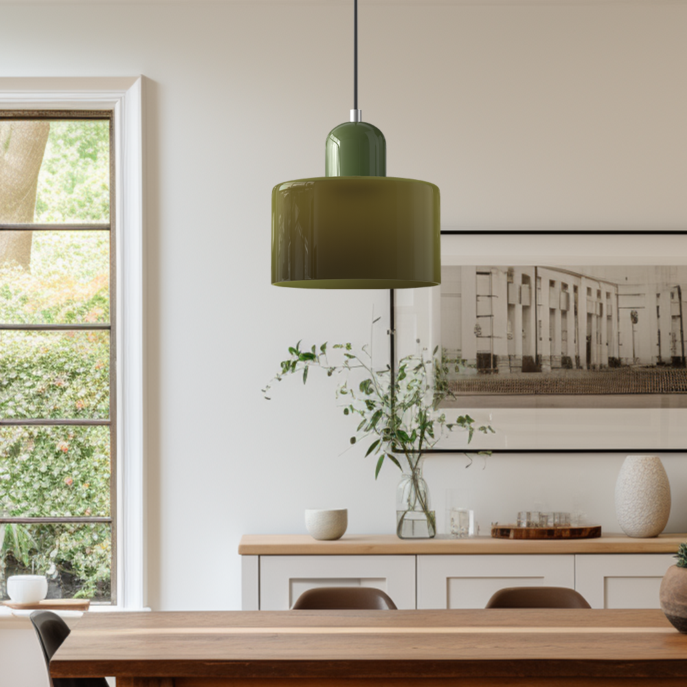 Glass Pendant Light Fixture – Modern Bauhaus Hanging Ceiling Light
