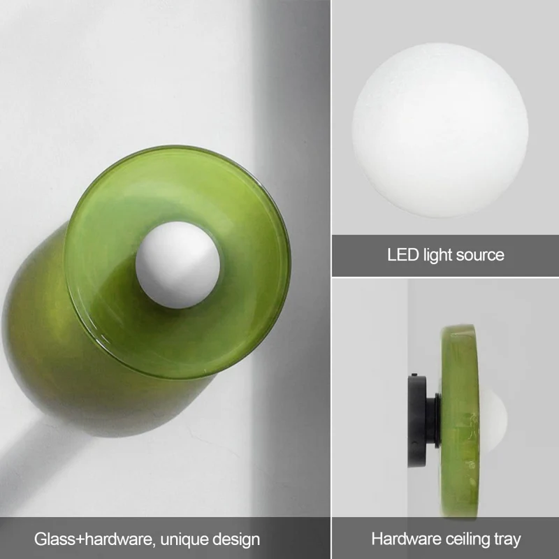 Glass Flush Mount Ceiling Light Fixture – Modern Round Ceiling Light