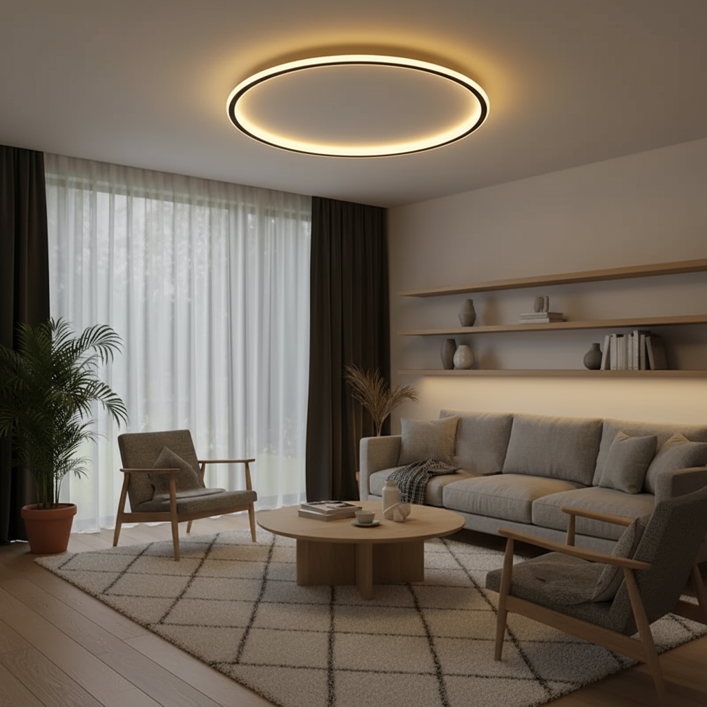 LED Flush Mount Ceiling Light Fixture –  Round Ceiling Light