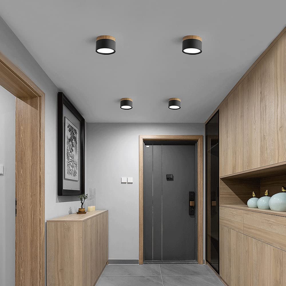 Small LED Flush Mount Ceiling Light Fixture – Modern Cylinder Ceiling Light