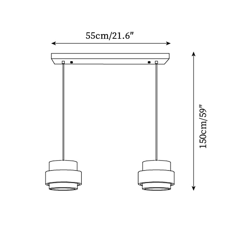 Travertine Pendant Light Fixture – Modern Stone & Walnut Wood Ceiling Light