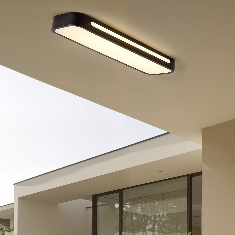 LED Flush Mount Ceiling Light Fixture – Modern Linear Ceiling Light