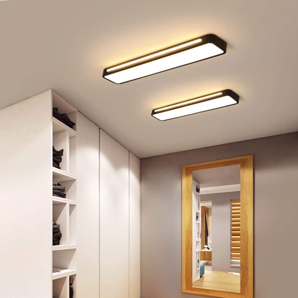 LED Flush Mount Ceiling Light Fixture – Modern Linear Ceiling Light