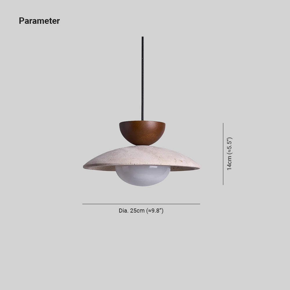 Travertine Pendant Light – Modern Stone Hanging Ceiling Light