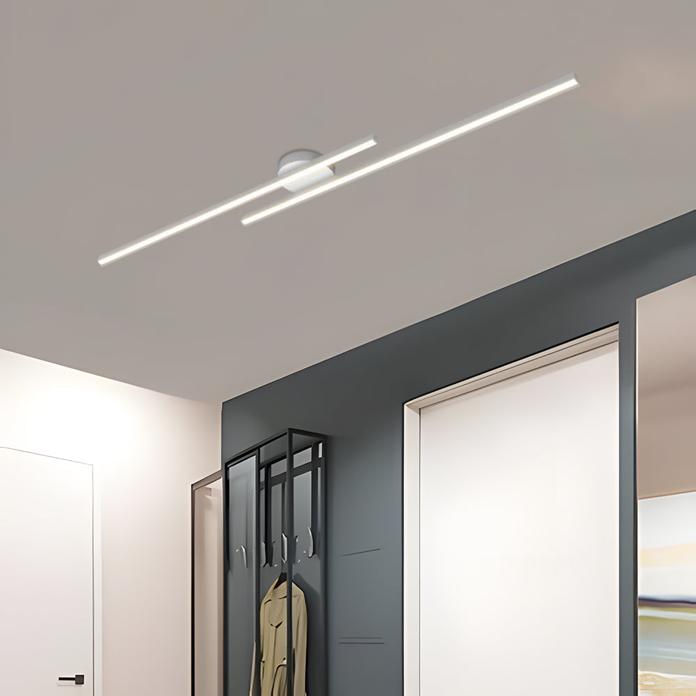 LED Ceiling Light Fixture – Modern Linear Semi-Flush Mount Ceiling Light