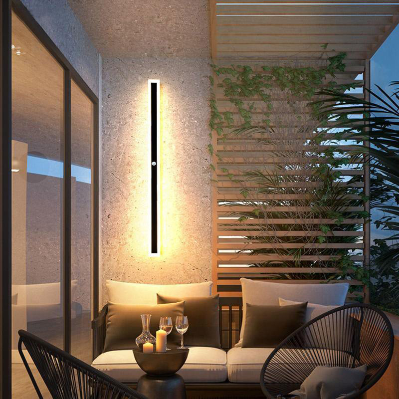 Outdoor Wall Light Fixture – Modern Waterproof Linear LED Wall Sconce