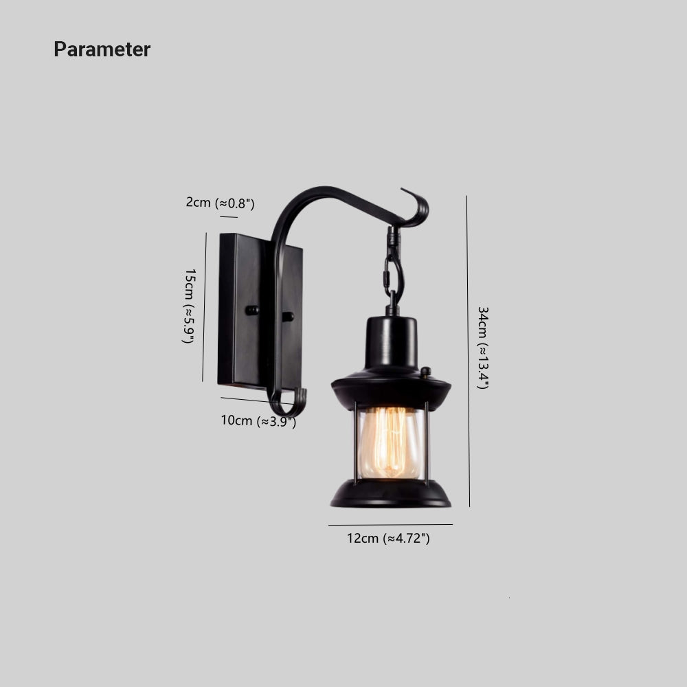 Industrial Wall Sconce Lighting Fixture – Vintage Farmhouse Rustic Wall Light
