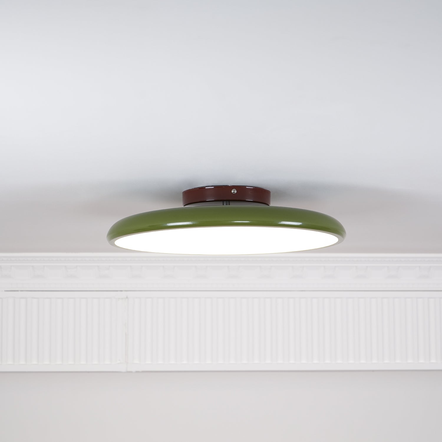 Adjustable LED Ceiling Light Fixture – Modern Round Semi Flush Mount Light