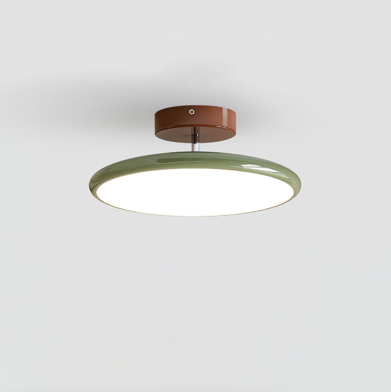 Adjustable LED Ceiling Light Fixture – Modern Round Semi Flush Mount Light