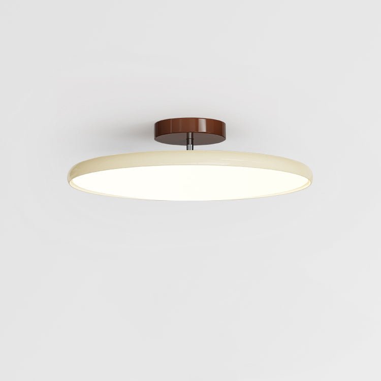Adjustable LED Ceiling Light Fixture – Modern Round Semi Flush Mount Light