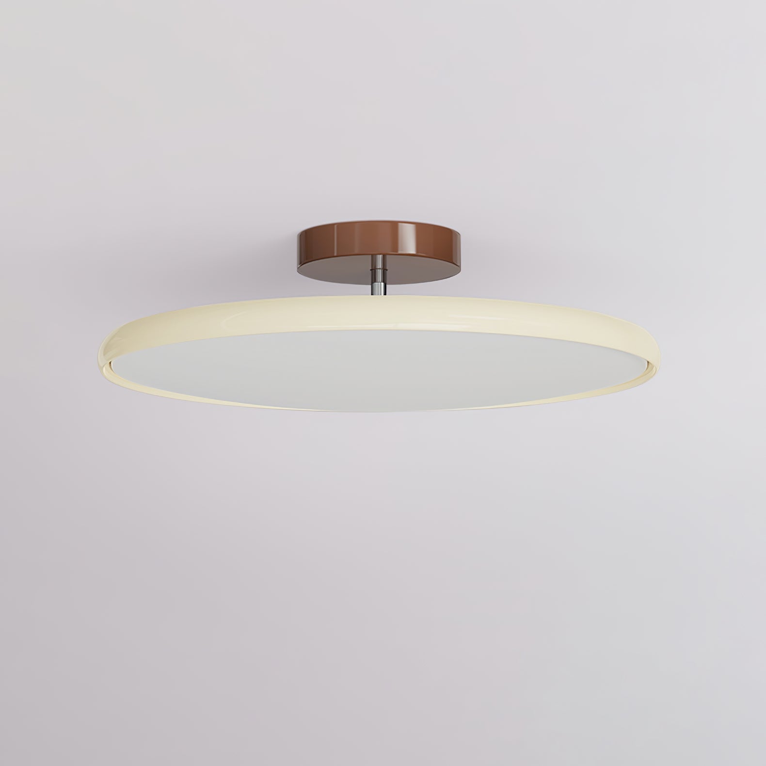 Adjustable LED Ceiling Light Fixture – Modern Round Semi Flush Mount Light