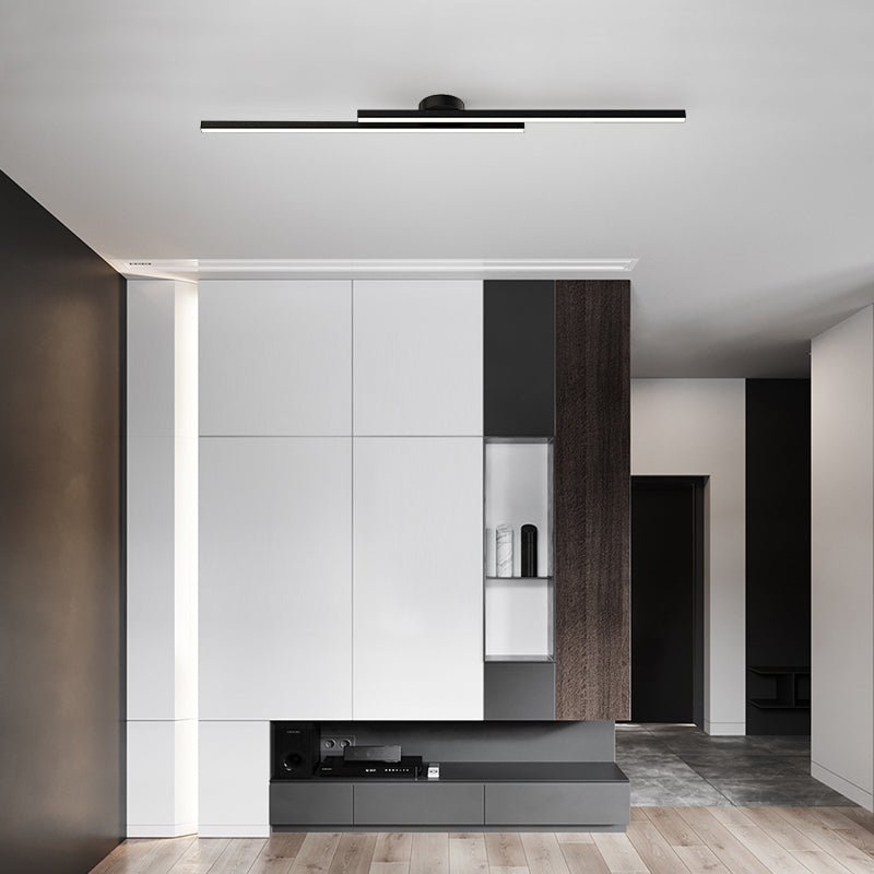 LED Ceiling Light Fixture – Modern Linear Semi-Flush Mount Ceiling Light