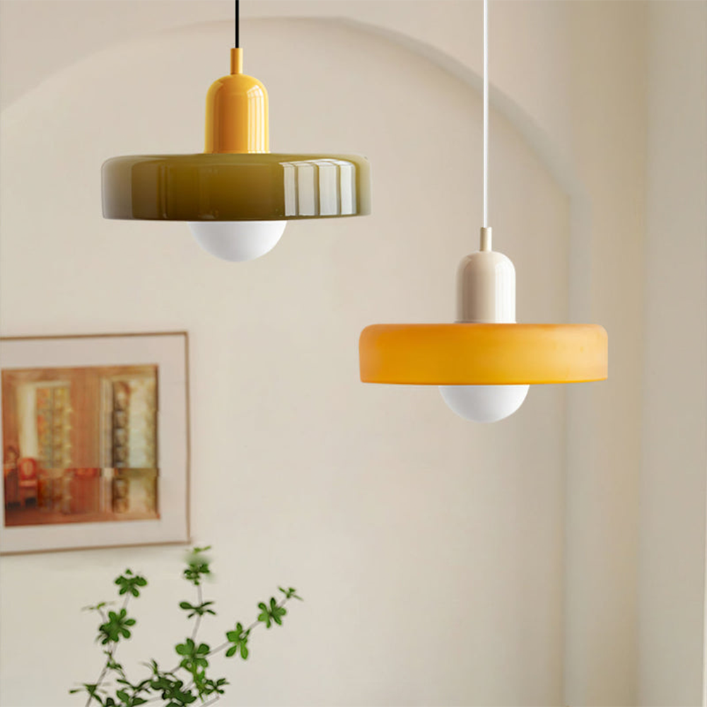 Glass Pendant Light Fixture – Modern Bauhaus Pendant Light