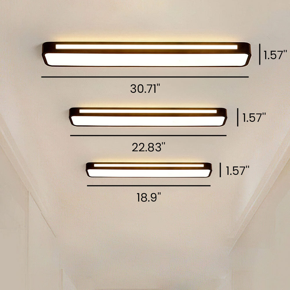 LED Flush Mount Ceiling Light Fixture – Modern Linear Ceiling Light