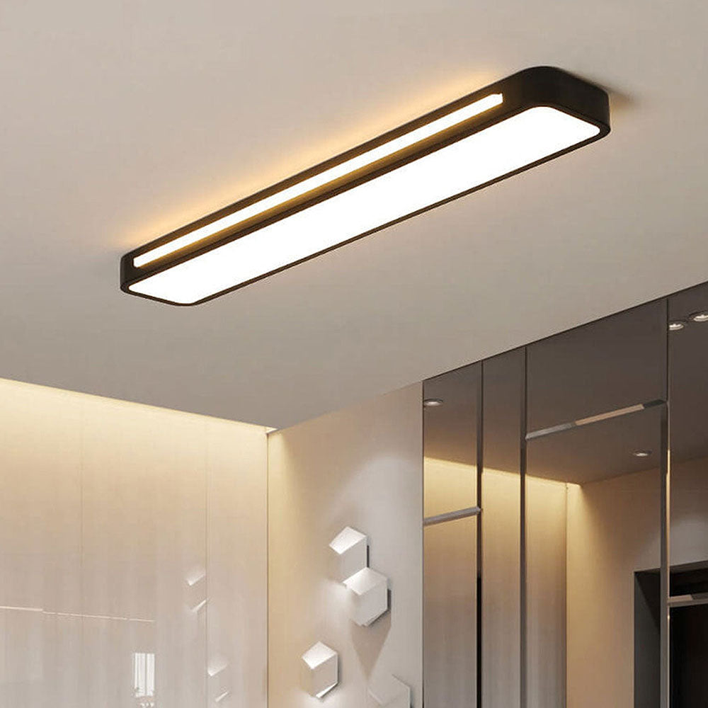LED Flush Mount Ceiling Light Fixture – Modern Linear Ceiling Light