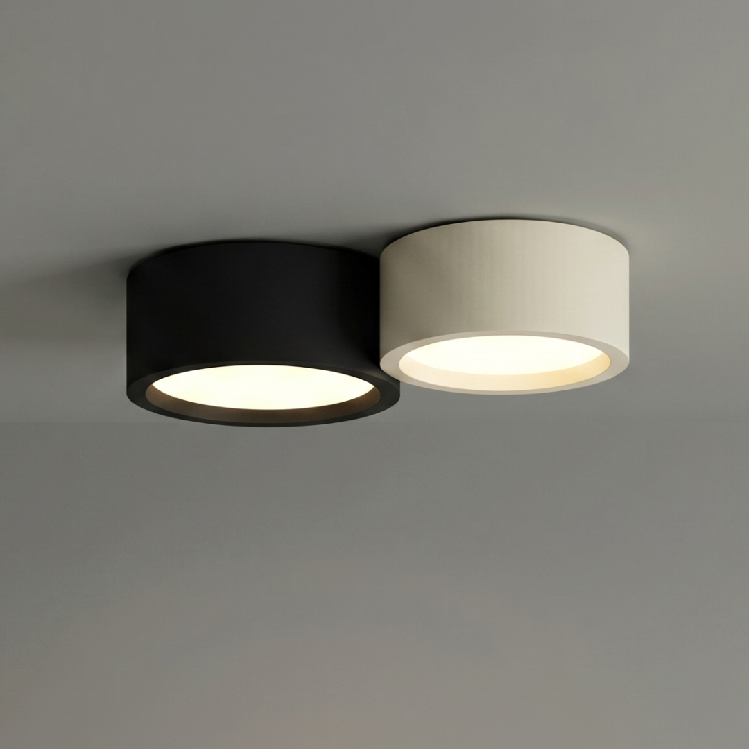 LED Flush Mount Ceiling Light Fixture – Modern Cylinder Ceiling Light