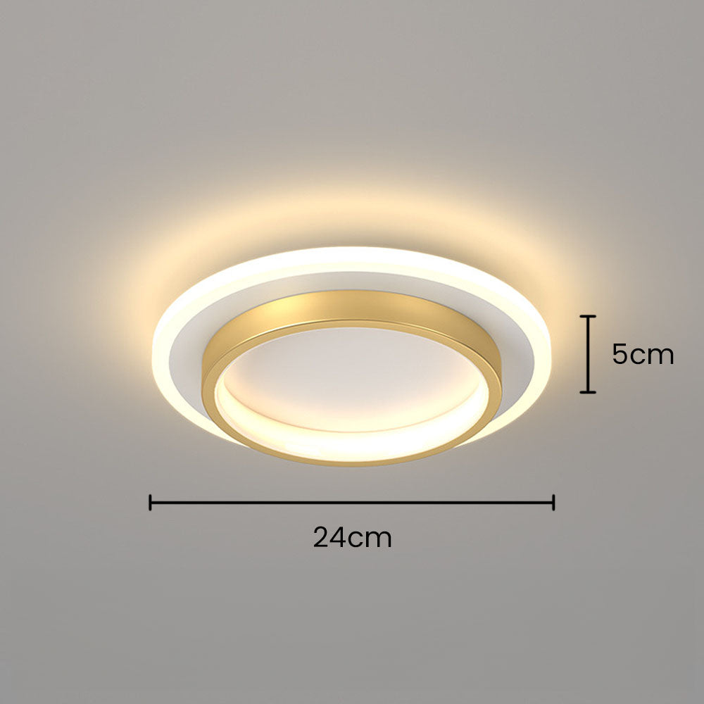 Modern LED Flush Mount Ceiling Light Fixture – Round Halo Ceiling Light