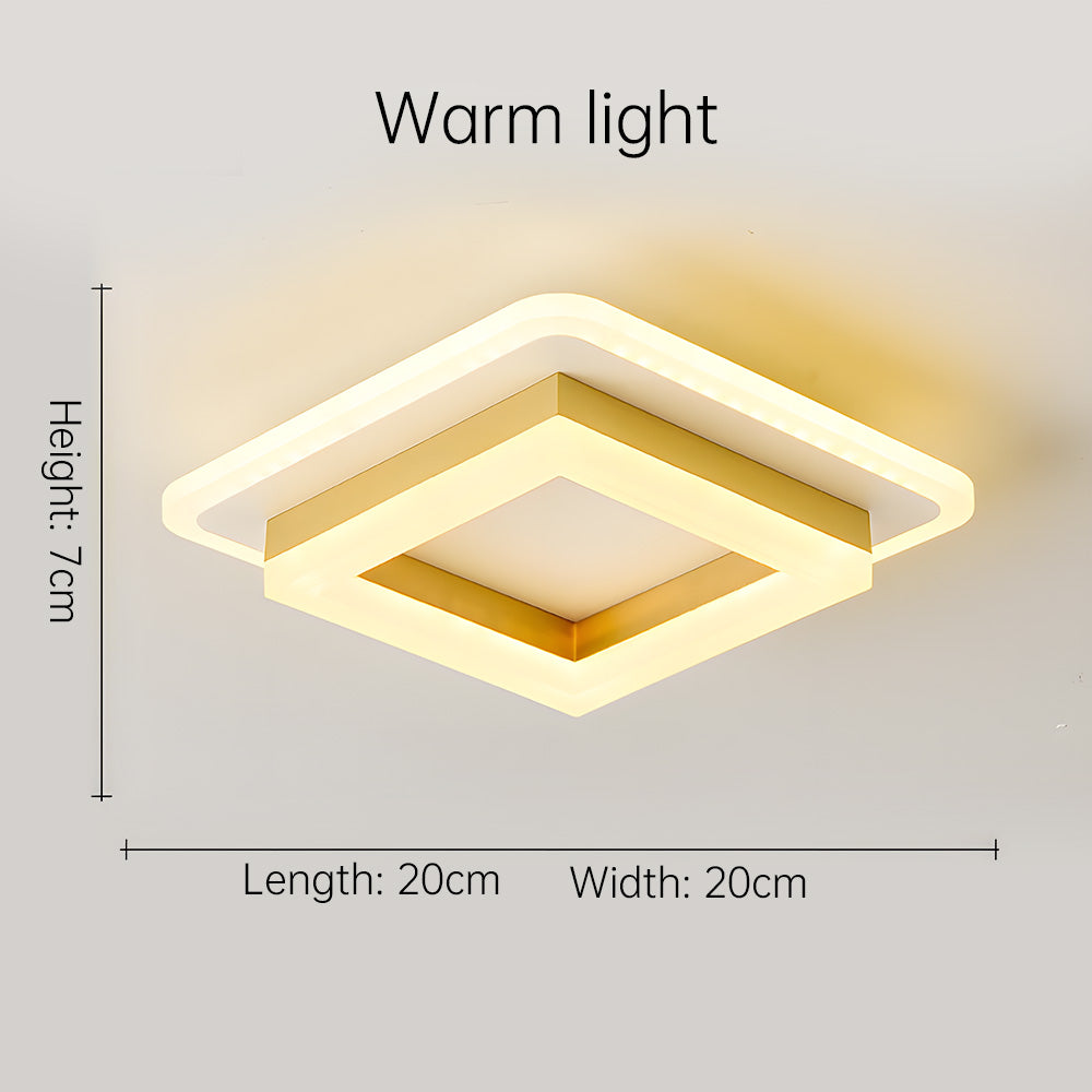LED Flush Mount Ceiling Light Fixture – Modern Square Ceiling Light