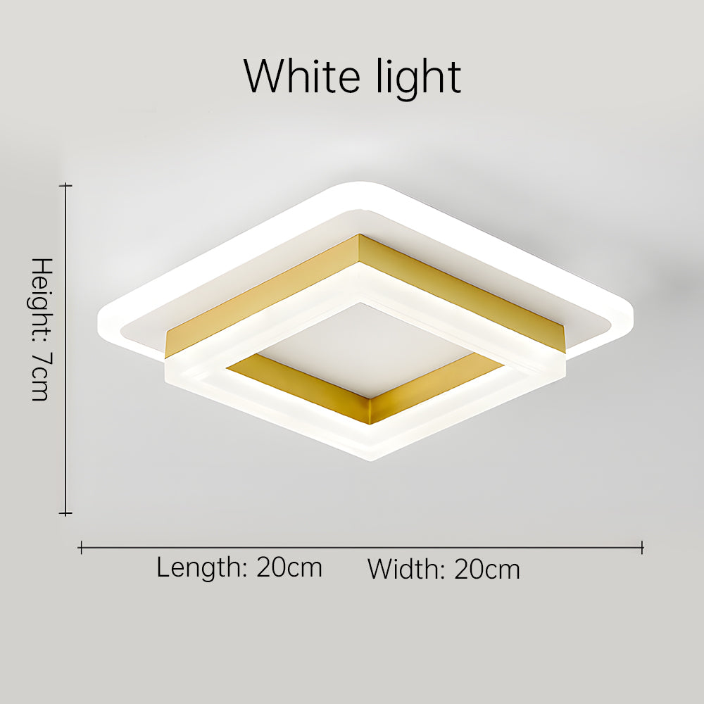 LED Flush Mount Ceiling Light Fixture – Modern Square Ceiling Light