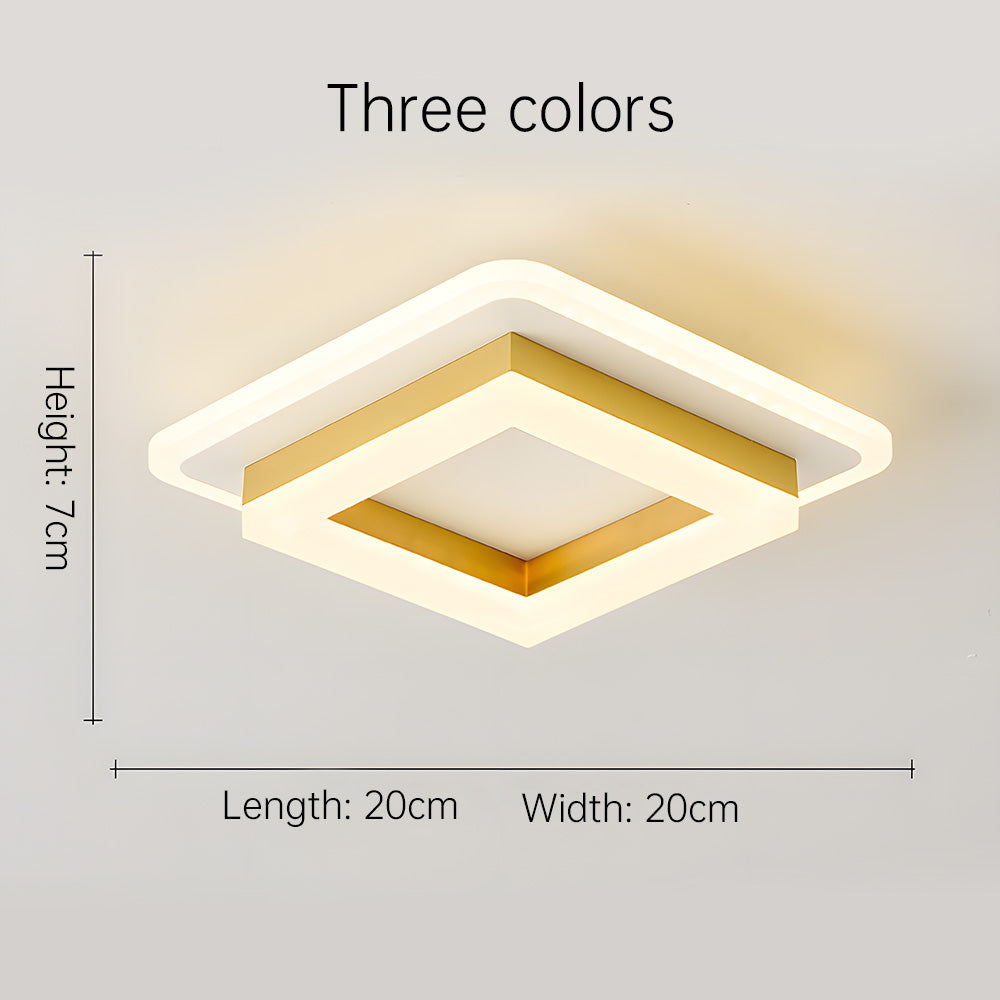 LED Flush Mount Ceiling Light Fixture – Modern Square Ceiling Light