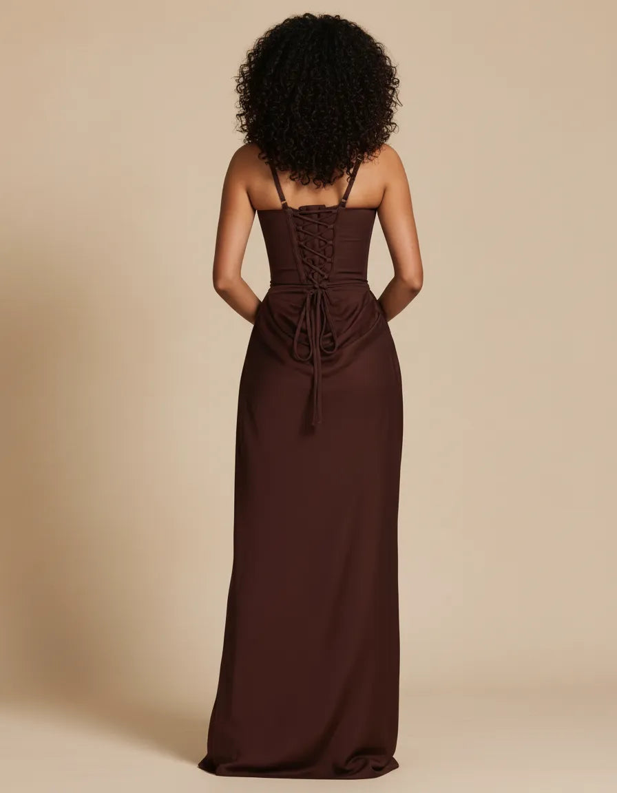 Strapless Corset Mermaid Midi Wedding Guest Dress