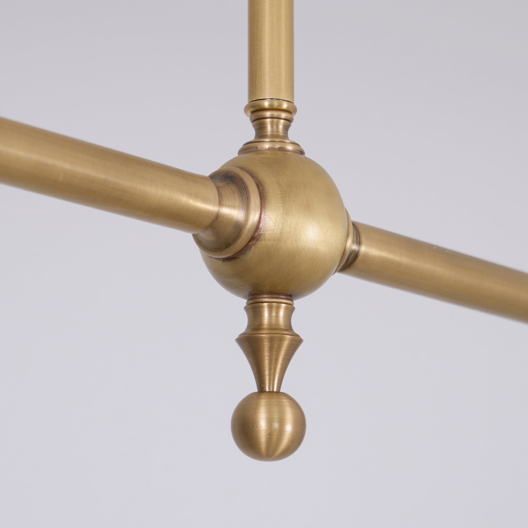 Vintage 2-Light Kitchen Island Pendant Light – Brass Linear Ceiling Light