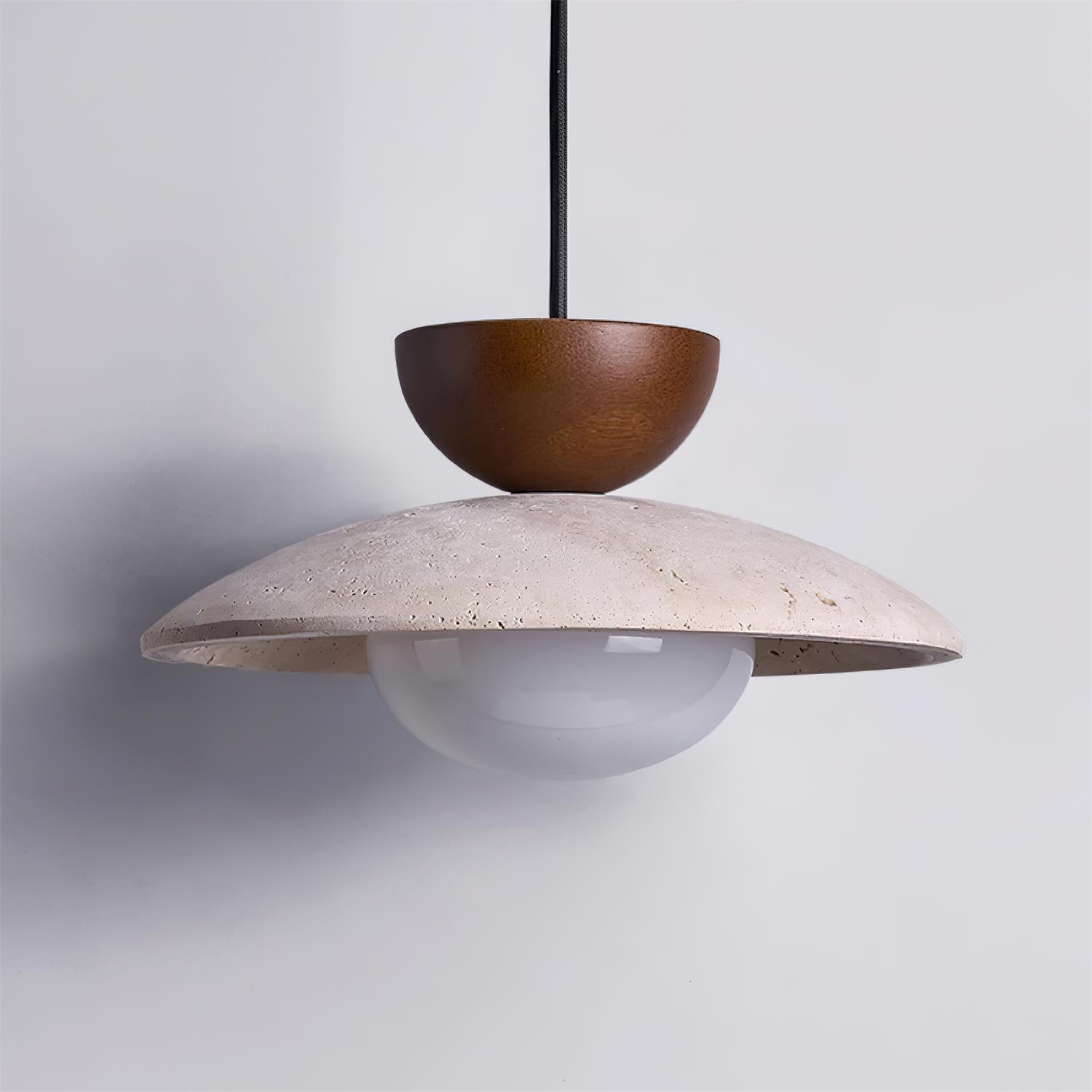 Travertine Pendant Light – Modern Stone Hanging Ceiling Light