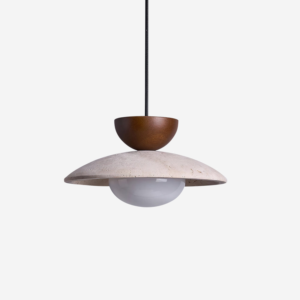 Travertine Pendant Light – Modern Stone Hanging Ceiling Light