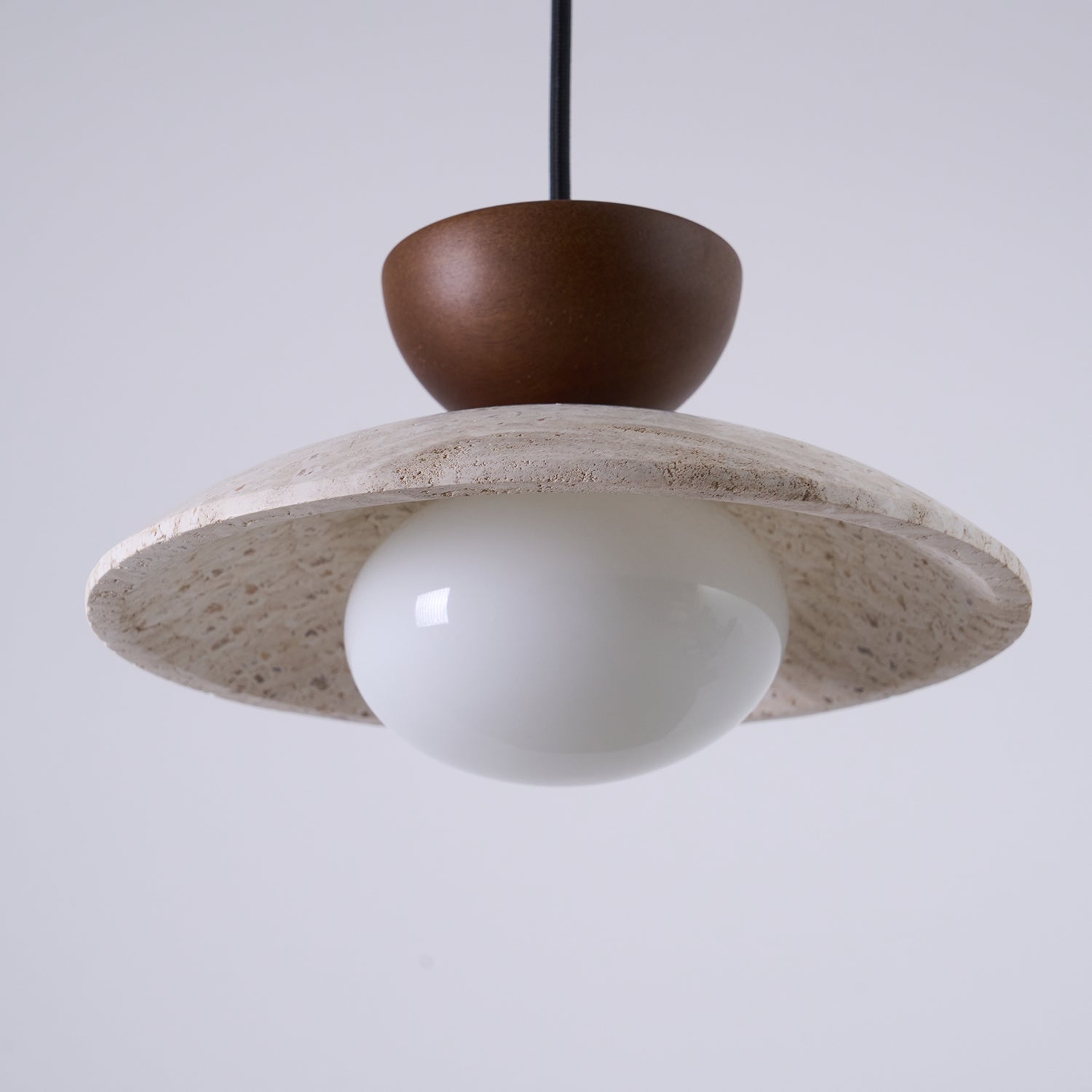 Travertine Pendant Light – Modern Stone Hanging Ceiling Light
