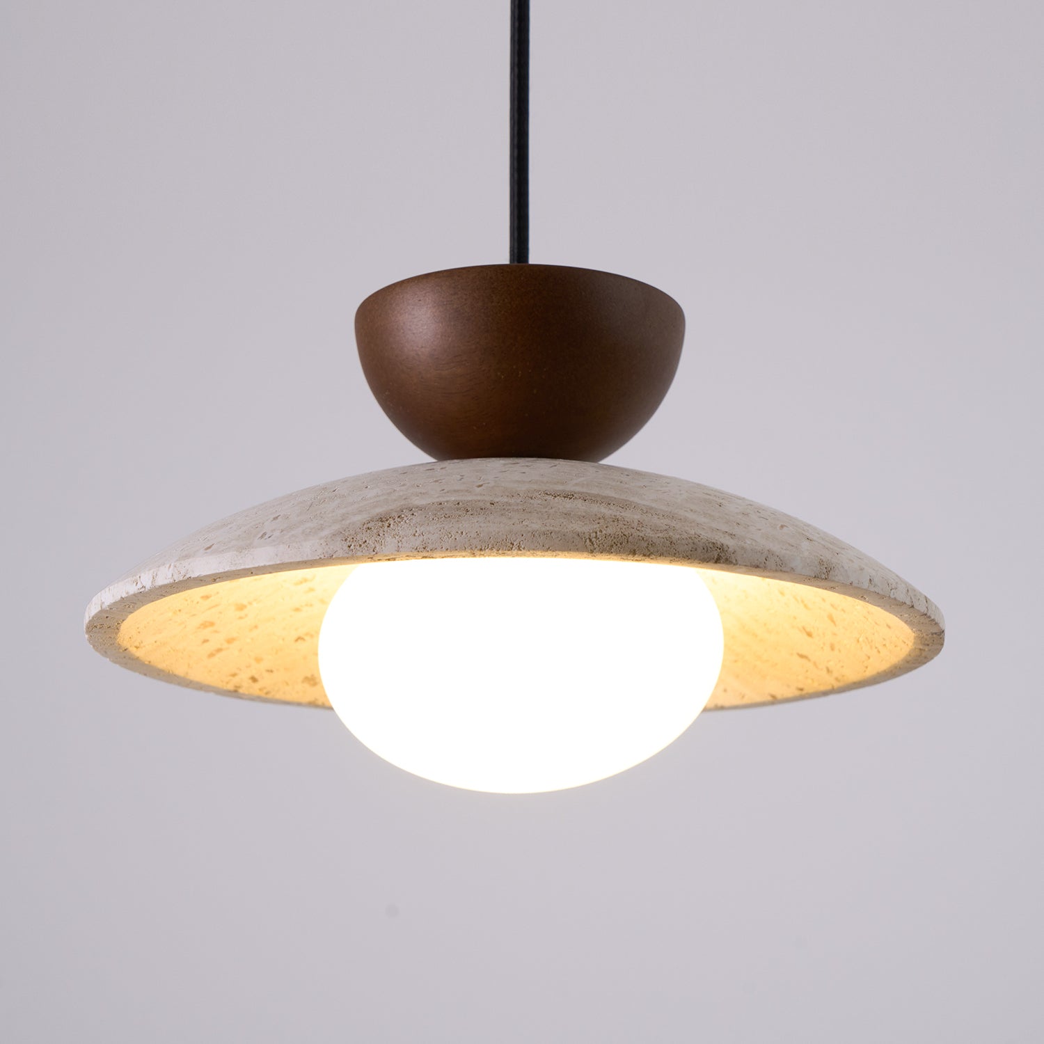 Travertine Pendant Light – Modern Stone Hanging Ceiling Light