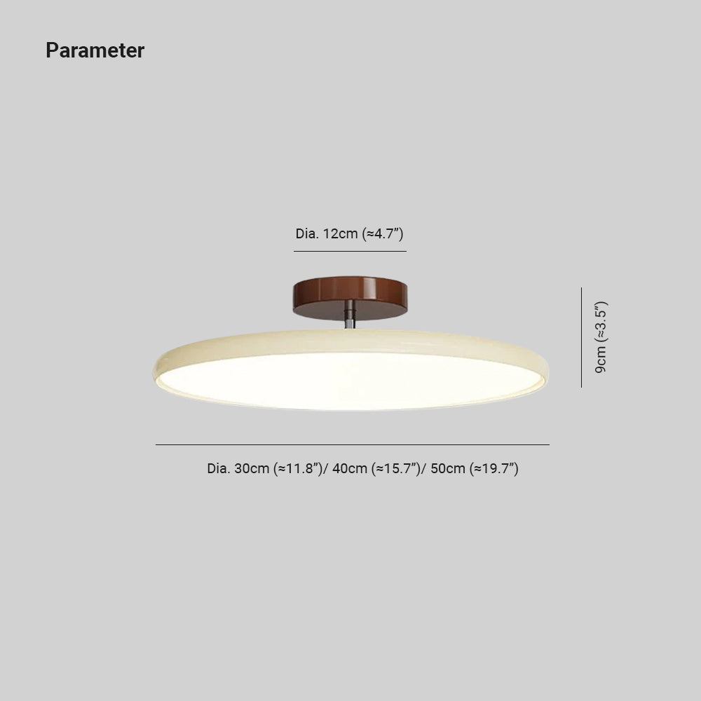 Adjustable LED Ceiling Light Fixture – Modern Round Semi Flush Mount Light