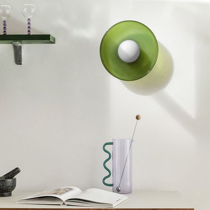 Glass Flush Mount Ceiling Light Fixture – Modern Round Ceiling Light