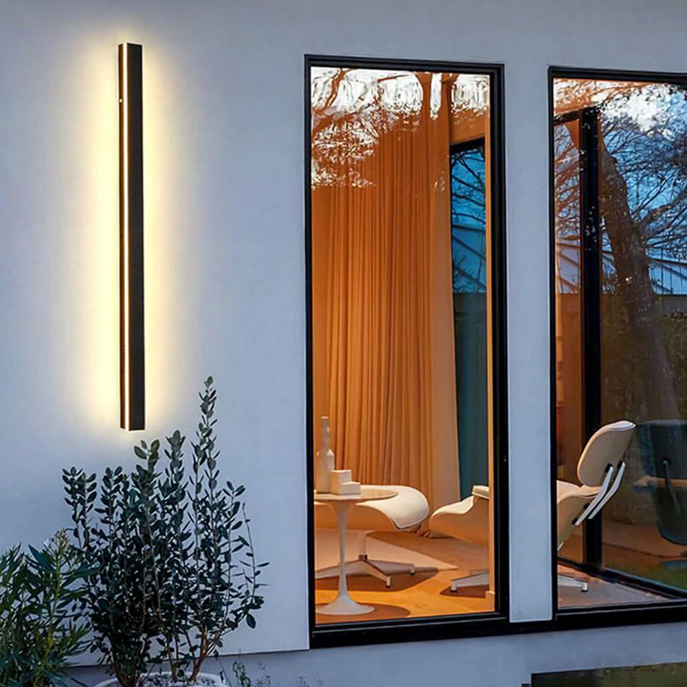 LED Outdoor Wall Light Fixture – Modern Waterproof Linear Exterior Wall Light