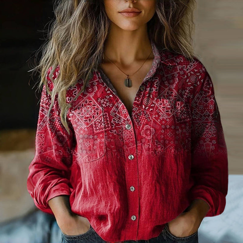 Floral Collared Blouse – Elegant Warm-Weather Style