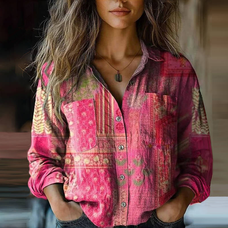 Floral Collared Blouse – Elegant Warm-Weather Style