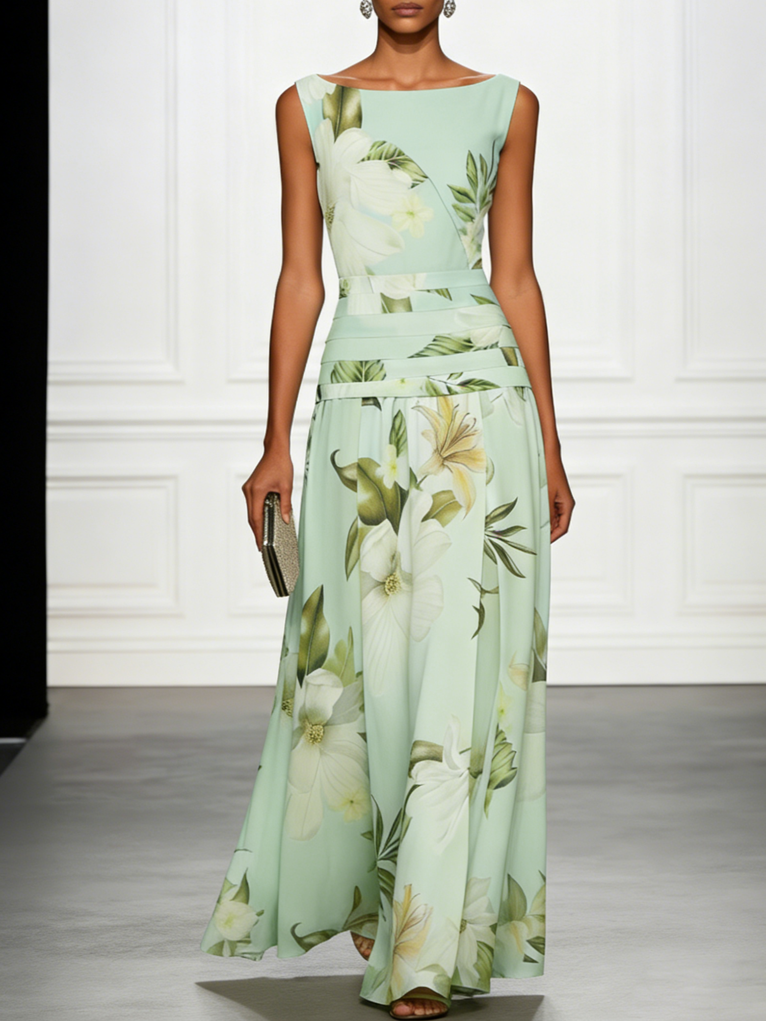 Floral Maxi Boat Wedding Guest Dress – Polished Warm-Weather Look