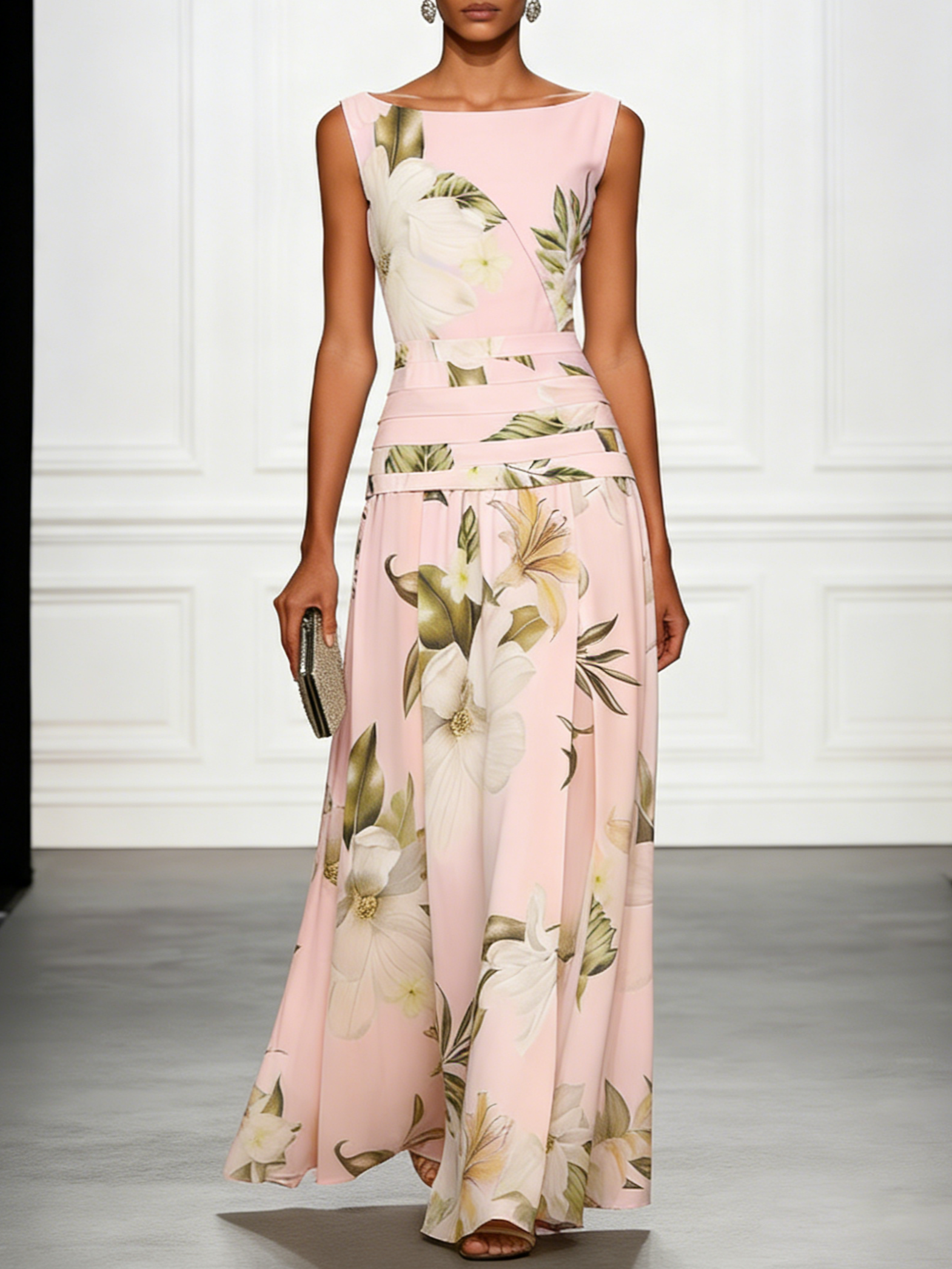 Floral Maxi Boat Wedding Guest Dress – Polished Warm-Weather Look
