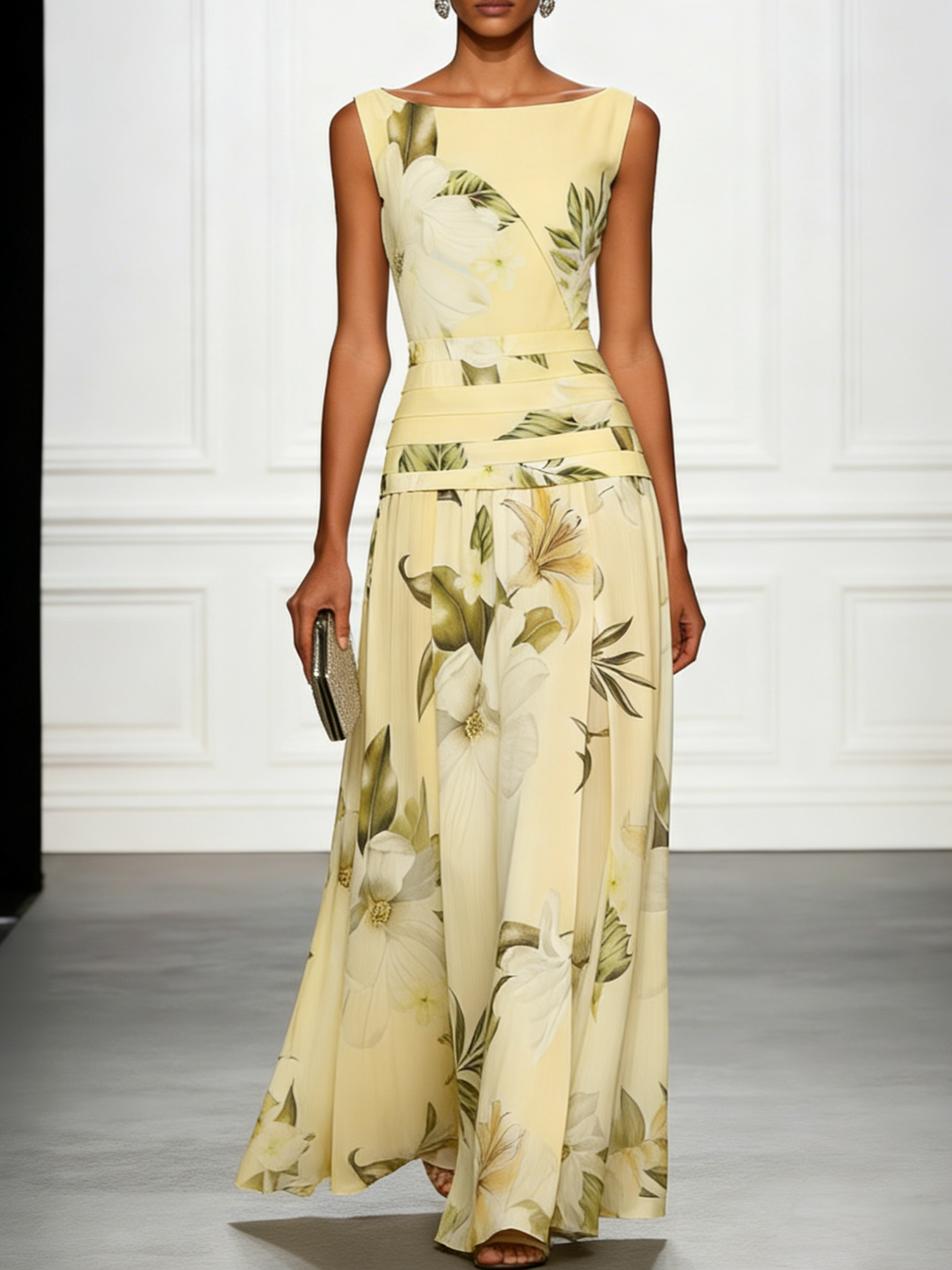 Floral Maxi Boat Wedding Guest Dress – Polished Warm-Weather Look