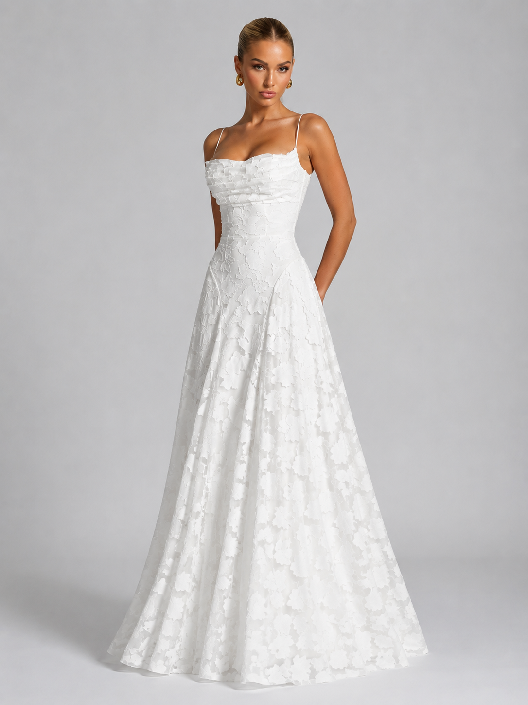 Floral Maxi Bodycon Dress – Elegant Occasion Silhouette